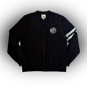 Todd Snyder X NBA Atlanta Hawks 100% Cashmere Cardigan Black NWT